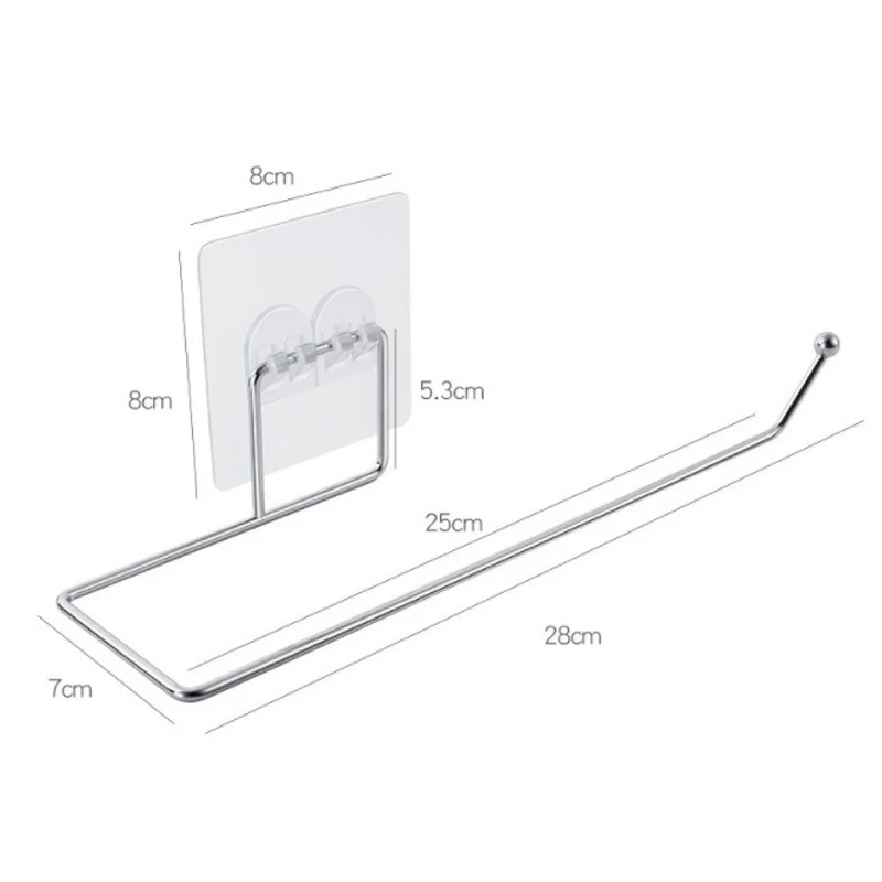 Кухонный держатель для туалетной бумаги салфеток подвесной в ванную комнату