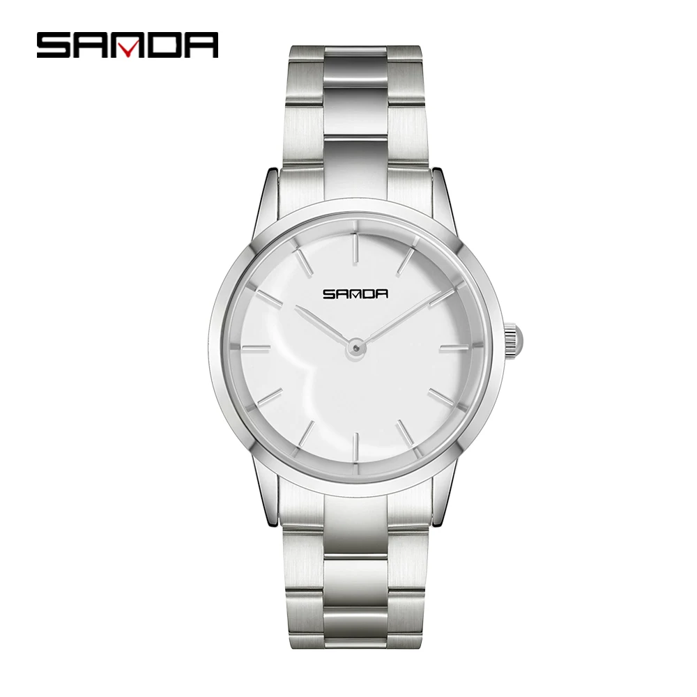 

SANDA 2020 Fashion New Women Watch Steel Strap Simple Delicate Dial Waterproof Quartz Wristwatch Gifts Relogio Feminino 1051