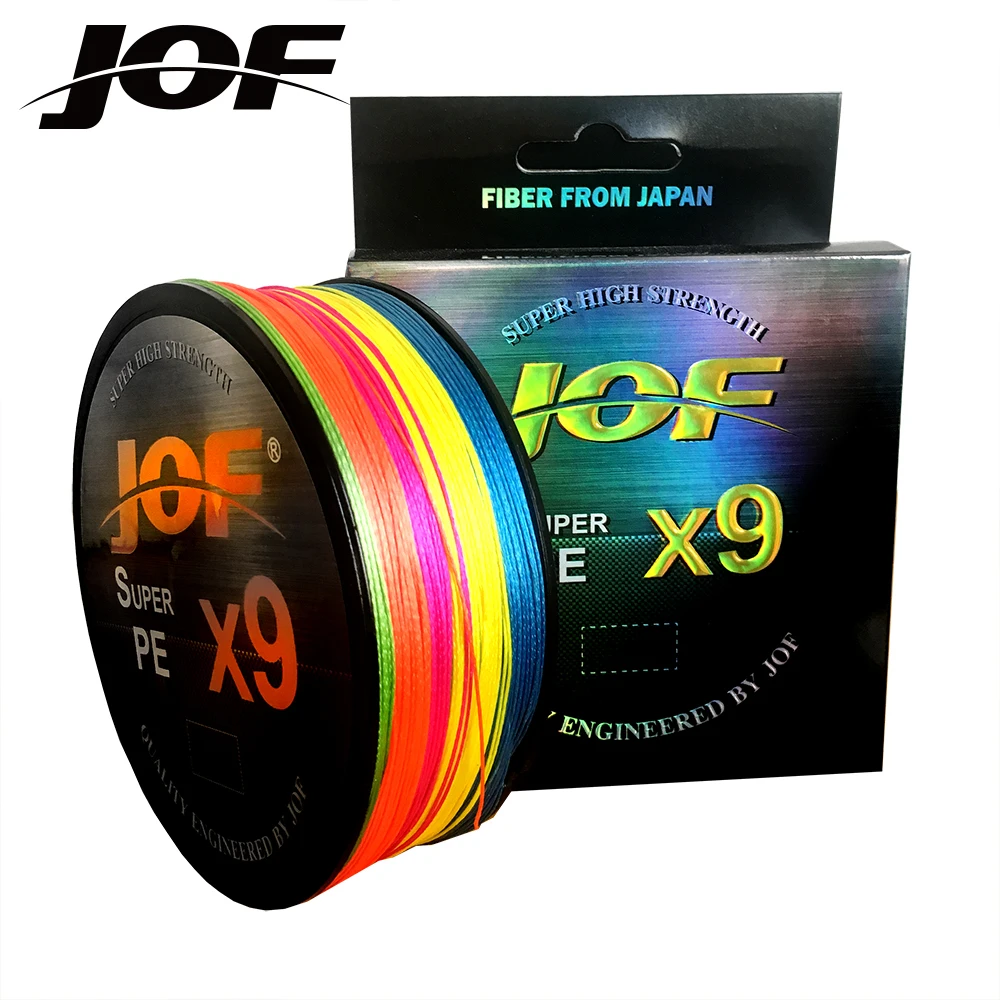 Multicolor 9 Strands 100M 300M 500M PE Braid Fishing Line Sea Saltwater Weave 100% SuperPower JOF | Спорт и развлечения