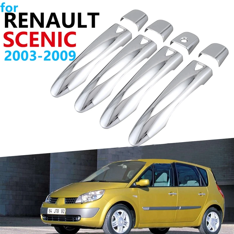 Наружная ручка двери автомобиля крышка отделка Аксессуары для Renault Scenic II 2003