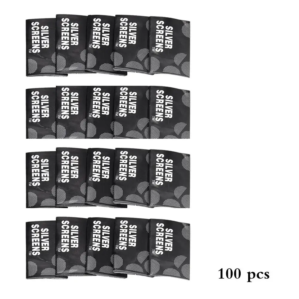 100pcs 100 шт Серебряные Трубы Экраны табачный кальян водопровод металлический фильтр из нержавеющей стали фильтры для кальяна Кальян наргиле - Цвет: 100pcs