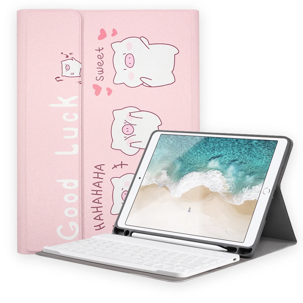 Съемный чехол с Bluetooth клавиатурой для iPad Air1 Air2 ipad 5 6 9 7 дюйма 2017 2018 со слотом ручки