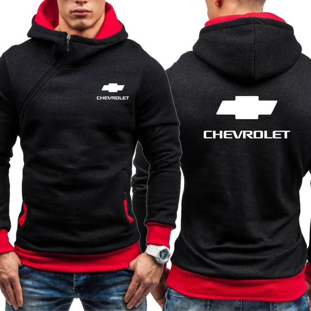 

Men Hoodies Chevrolet Car Logo Print Casual HipHop Harajuku Long Sleeve Fleece warm Hooded Sweatshirts Mens zipper jacket