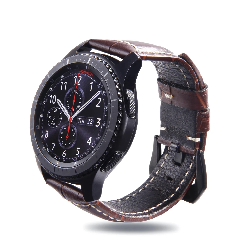 22 мм ремешок для часов Galaxy Watch 46 мм кожаный быстросъемный ремешок браслет для huawei Watch GT Amazfit GTR 47 мм Шестерня S3 ремни