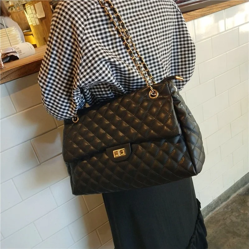 

Purses and Handbags Luxury Designer 2021 Women Fashion Chain Tote Bag Lingge Large-capacity Shoulder Messenger Bags Bolso Mujer