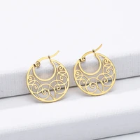 thin wire wrap earrings for women stainless steel big circle earring fashion jewerly gift bijoux femme 2022