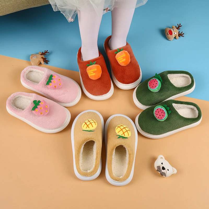 Ltofo Winter kids sneakers Children Fruit Toddlers boys Girls Indoor warm Cotton-padded Shoes 27 28 29 30 31 3233 34 35 36 37 38 |