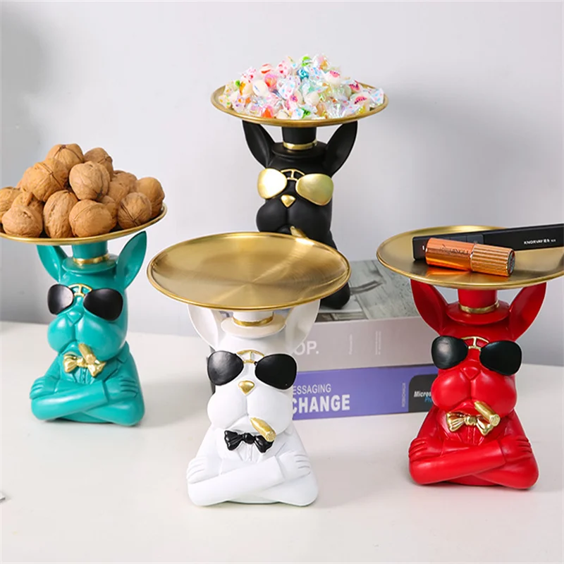 Классная Милая статуя бульдога модная скульптура Настольная Статуэтка для