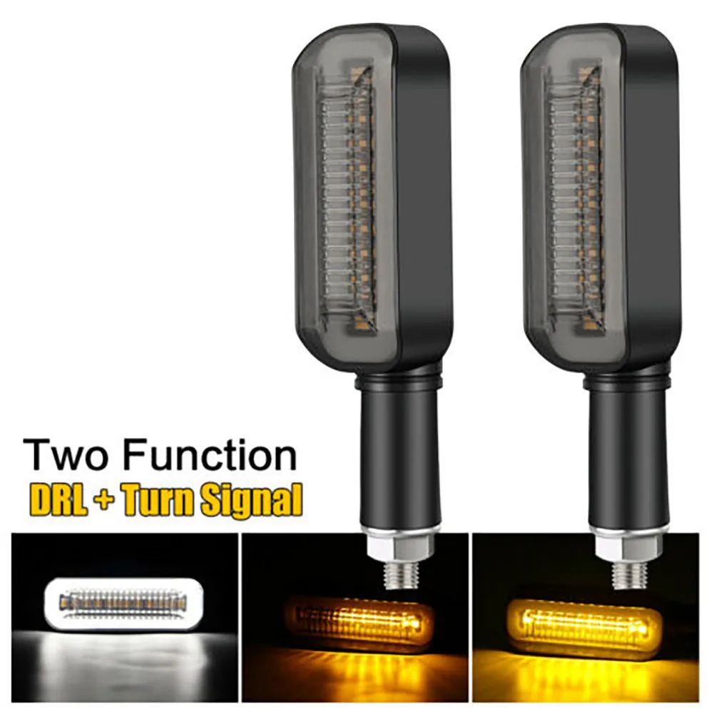 

Yellow&White Turn Signal Lights 1 Pair Acccessory Daytime Running Lamp