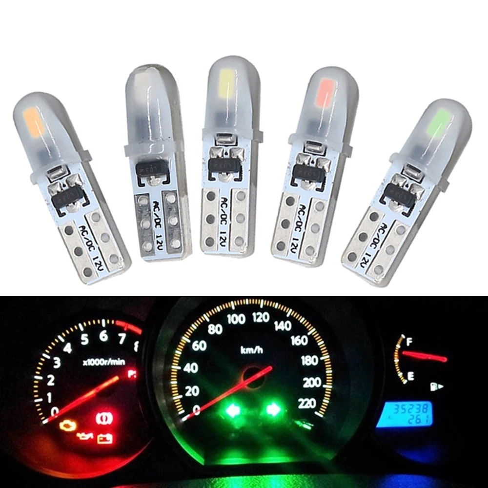 

Универсальная автомобильная лампа для приборной панели T5, 20 шт., приборсветильник 3014 2SMD, 12 В, маленькая Светодиодная лампа для украшения инт...