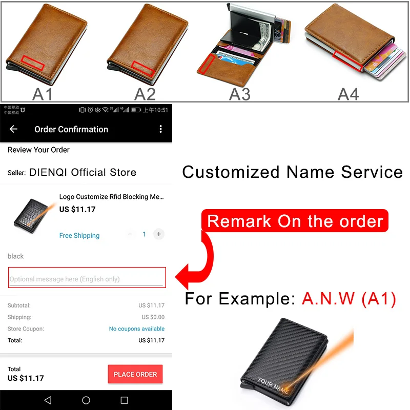 Кошелек мужской кожаный с Rfid защитой и отделением для карт|Мужские кошельки| |