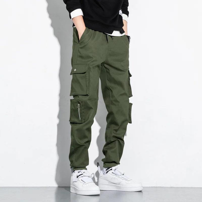 

Spring and summer 2021 cotton large size work casual pants men's loose legged Korean fashion men's long pants