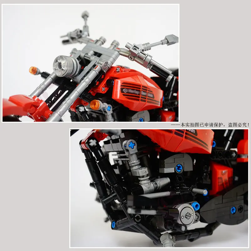 

QIYE Motorbike 8051 Speed Racing Motor Playmobil 10269 Technic Lepining Motorcycle Vehicles Building Blocks Toys For Boys Gifts