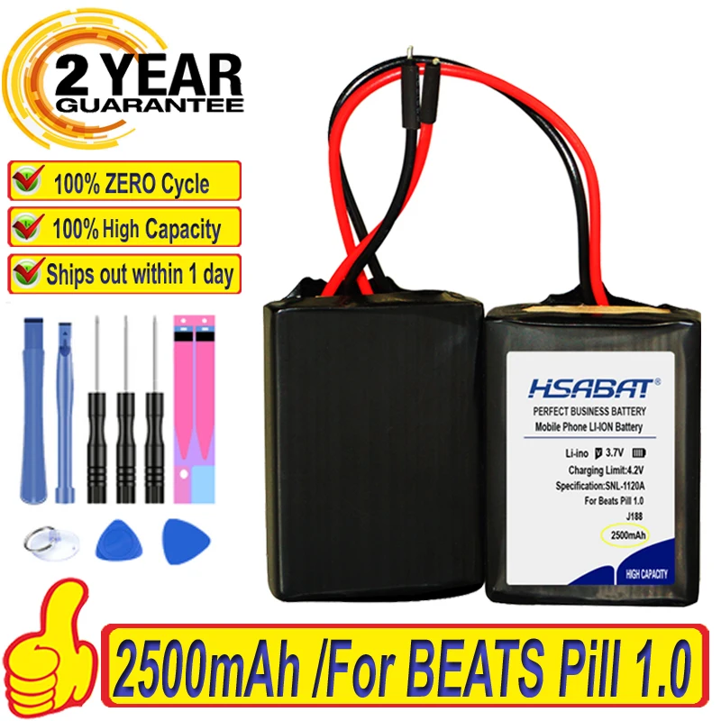 Топ-бренд новинка 100% года аккумулятор 2500 мАч для bluetooth-динамиков BEATS таблеток 1 0