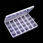 Белый прозрачный пластиковый ящик для хранения с 24 отделениями, регулируемый ящик для хранения ювелирных изделий и серег, съемный ящик для хранения с несколькими отделениями #10