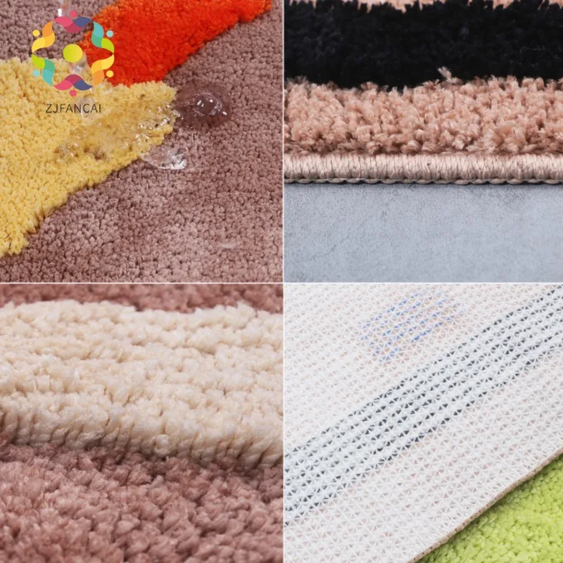 Абстрактный геометрический Европейский флокирующий коврик домашний