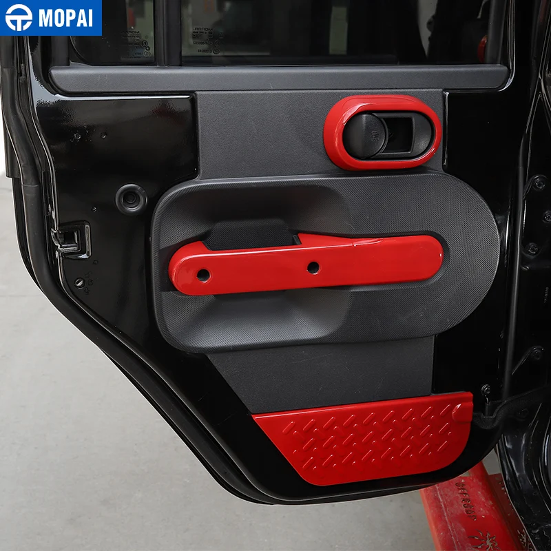 Автомобильные наклейки для интерьера MOPAI Jeep Wrangler JK 2007 2010 красный комплект