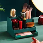Большой Вместительный чехол для макияжа многофункциональный ящик для макияжа ABS туалетный столик косметический Органайзер для мелочейкистей для макияжапомад