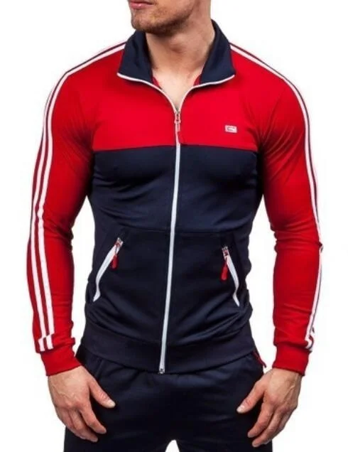 Мужской спортивный костюм ZOGAA повседневный комплект из 2 предметов куртка и