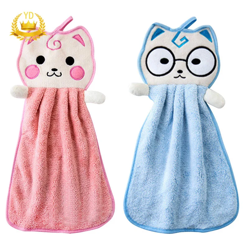 

Симпатичное вешалное полотенце на стену, вельветовое полотенце для ванной комнаты, полотенце для рук