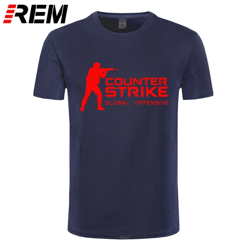 Бренд REM футболка CS GO Counter Strike Global offension CSGO Футболка мужская повседневная игровая