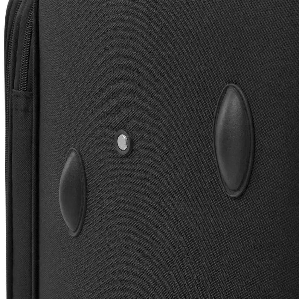 【USA Warehouse】3 Piece Soft Case Trolley Set Black