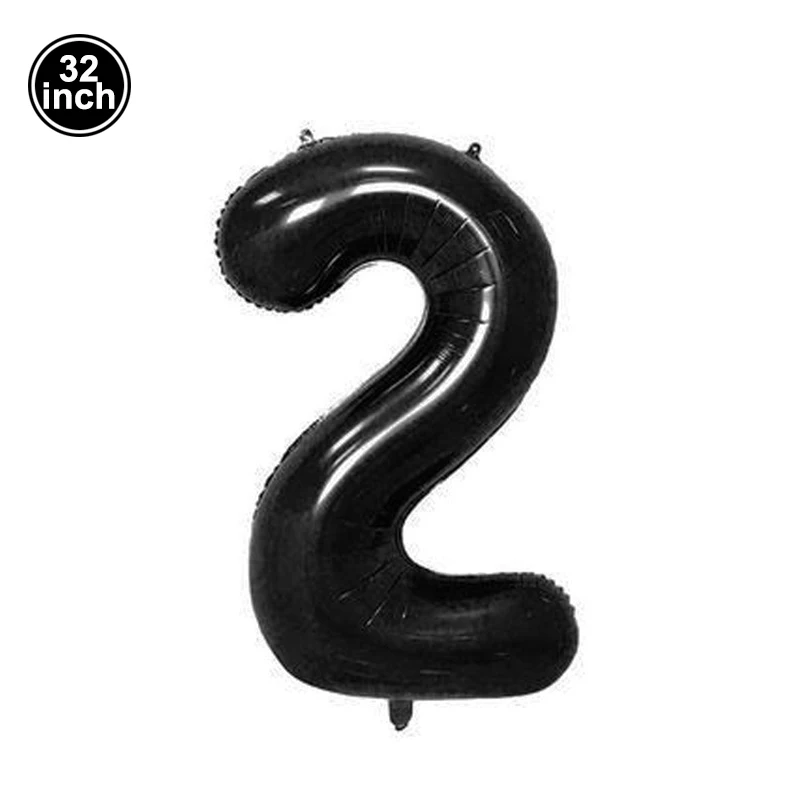 

Digit 2 For Birthday Number 2 Balloon Birthday 2 Ball 2 Foli Balloons Black Green Silver Golden Blue Red Rose Large Ballon Party