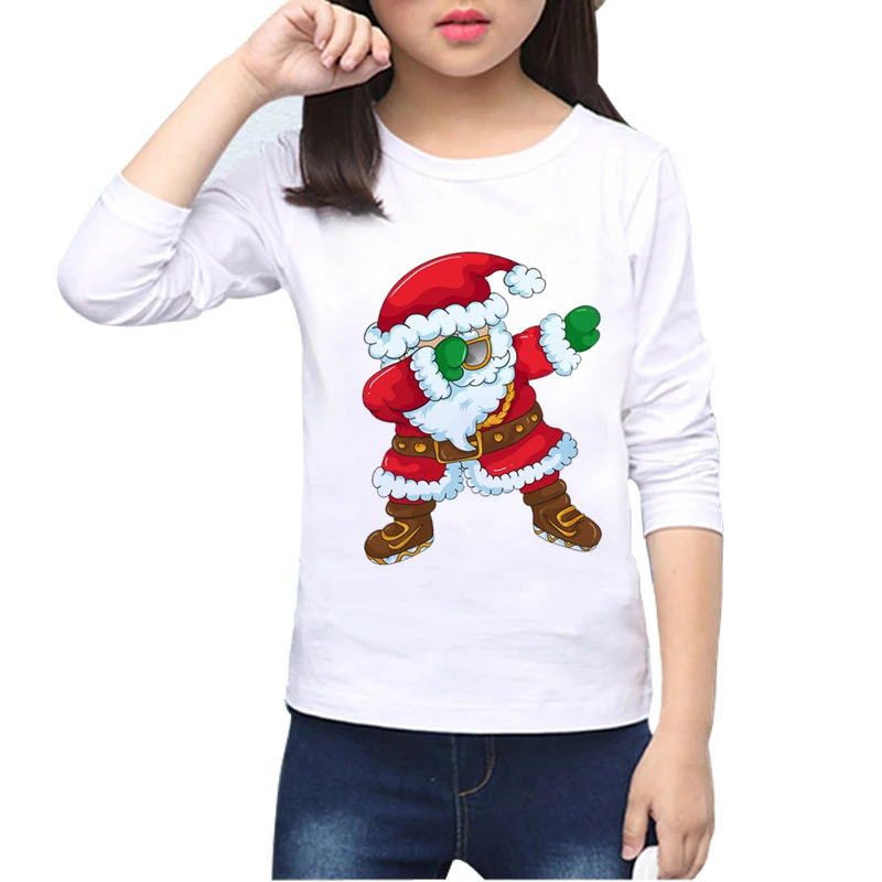 Dilly Dabbin/футболка с Санта Клаусом детская забавная Рождественская танцевальная