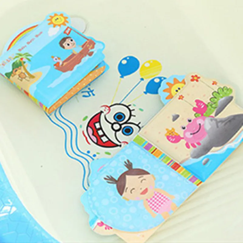 Тканевая книга с героями мультфильмов для новорожденных водонепроницаемая