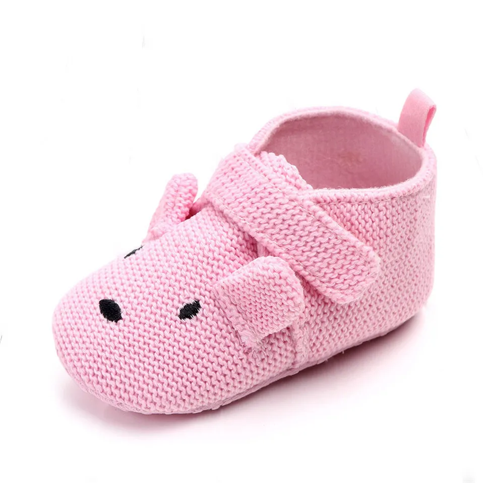 Nuevo reci&eacute;n nacido zapatos para beb&eacute; con Animal beb&eacute; ni&ntilde;o ni&ntilde;os ni&ntilde;as juguete de Animal para cuna Zapatos Beb&eacute; de dibujos animados suave suela antideslizante caliente lindo zapatos planos zapatos-5