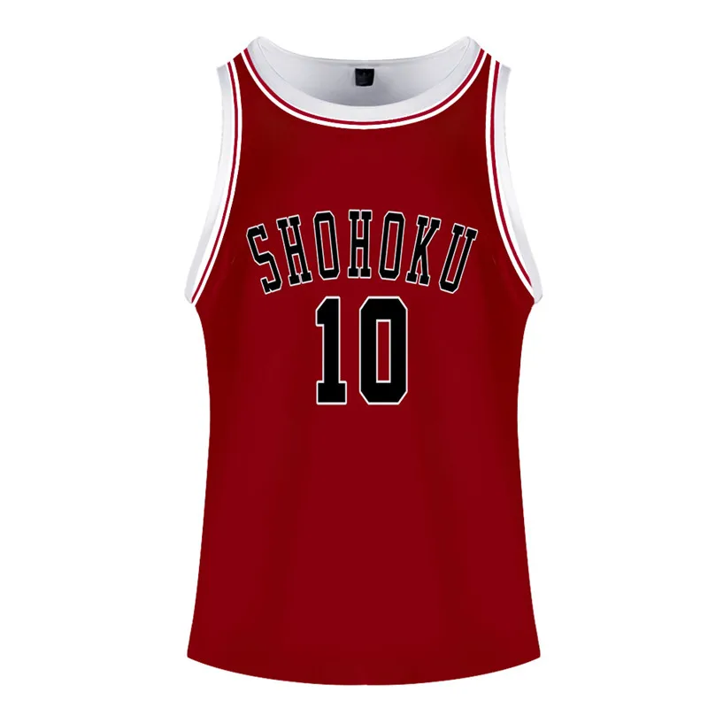 

Anime SLAM DUNK Cosplay Costume 3D Printing Sports Vests Shohoku High School Role Play Basketball Jersey for Unisex Summer