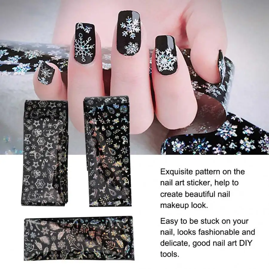 Дизайн ногтей 3 шт изысканный стикер для дизайна рисунок на рождественскую