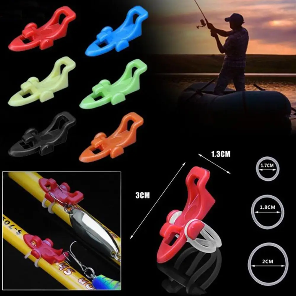 Hot Jig 3 Rubber Rings Plastic Rubber Safe Hanger Fishing Gear Hook Secure Keepers Lures Holders