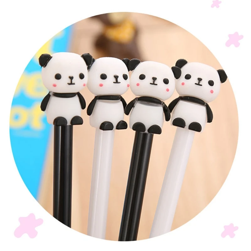 

6pcs Cartoon Black Gel Ink Pen Rollerball Pen Sets for students Scrapbook Lovers