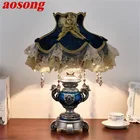 Диммер AOSONG, настольные лампы, светодиодсветодиодный, современные, скандинавские, роскошные декоративные полимерсветильник пы для дома, спальни