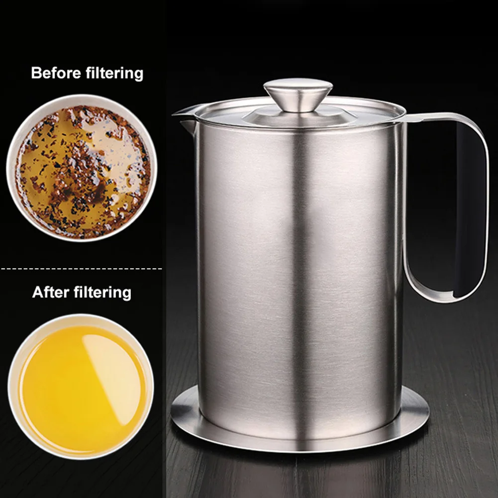 1/1. 5л Бутылка для масла из нержавеющей стали с сетчатым фильтром диспенсер