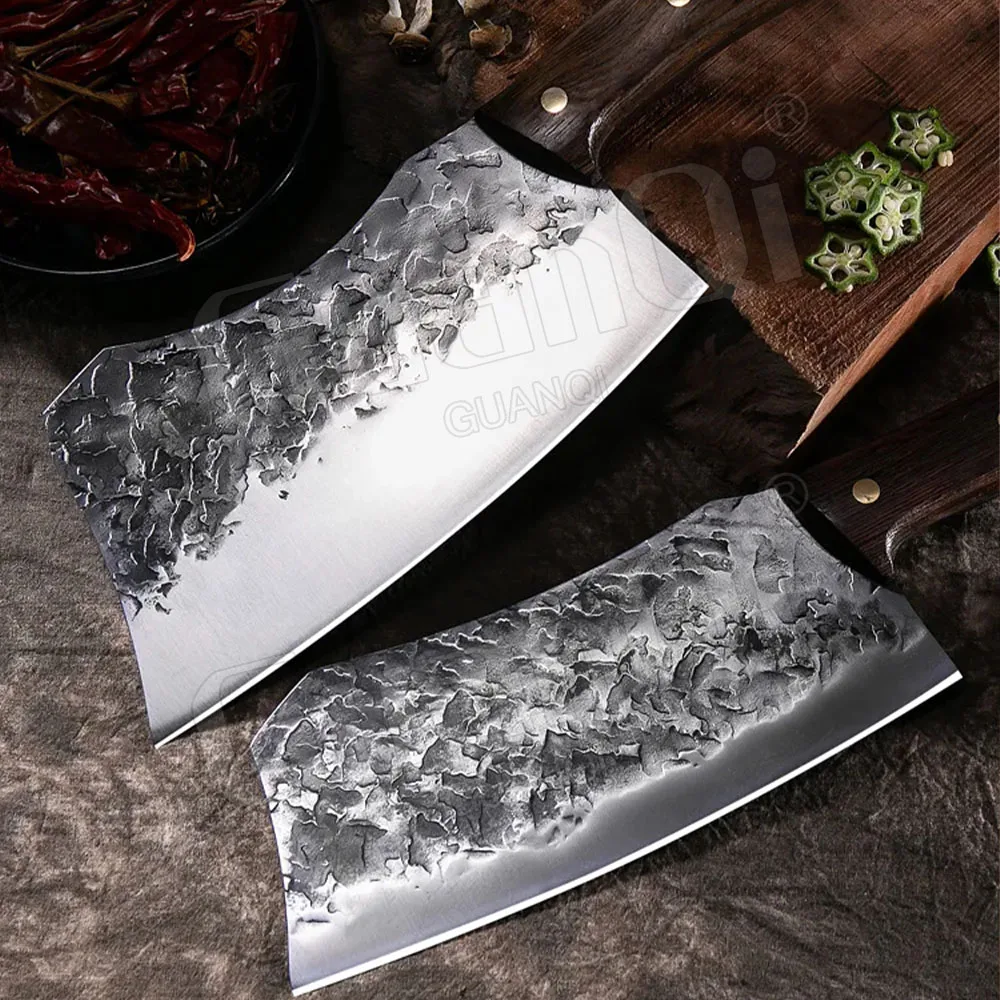 Острый нож шеф-повара ручной работы сверхмощный кухонный мясника из