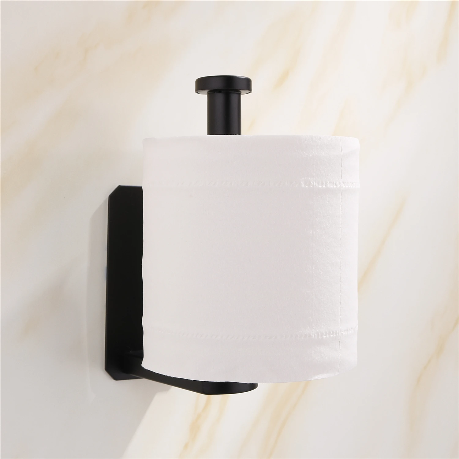 

Kitchen Roll Paper Accessory Wall Mount Toilet Paper Holder Self 304 Stainless Steel Bathroom tissue towel rack holders Black