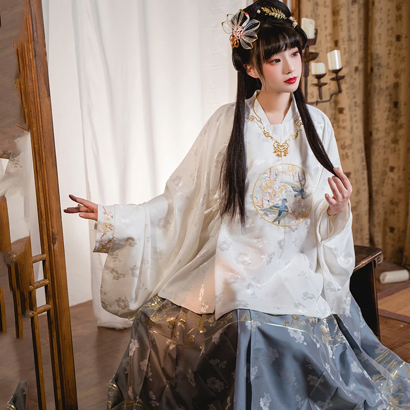 Династии Hanfu с круглым вырезом женские платье феи Традиционный китайский