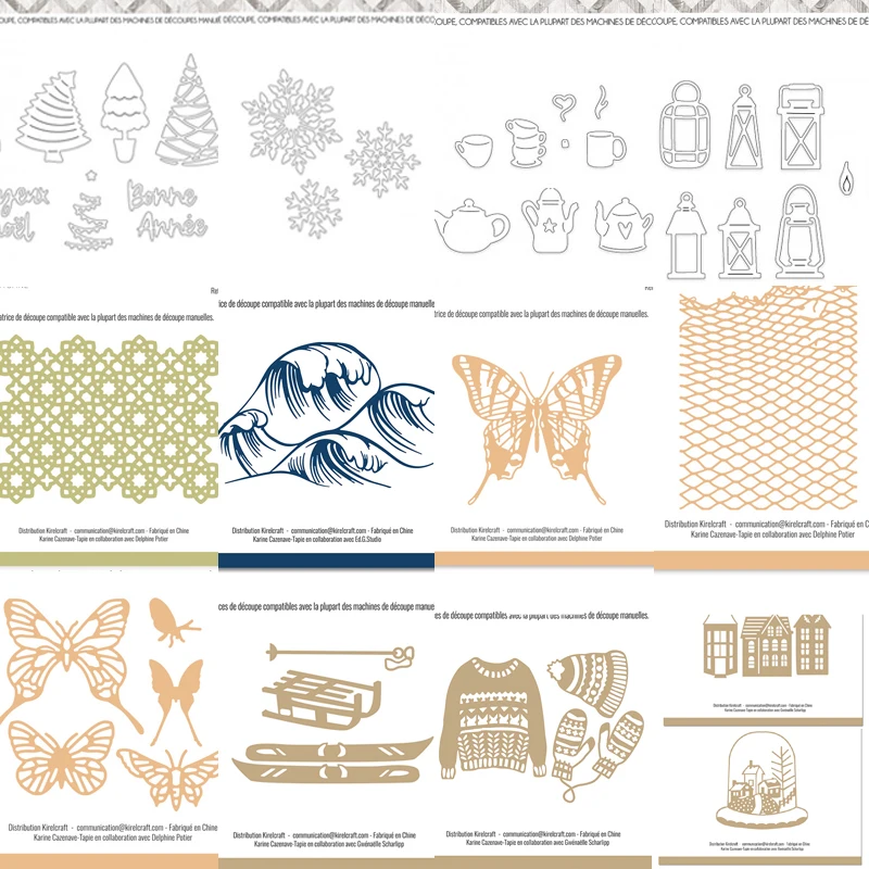 

Birthday card Metal Cutting Dies Winter DIY Scrapbooking Embossed Cutting Dies DIY Cards Template Stencil For Decor