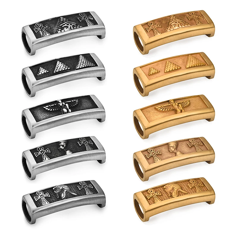 Нержавеющая сталь горка амулеты Древний Египет большое отверстие 6x12 мм плоский