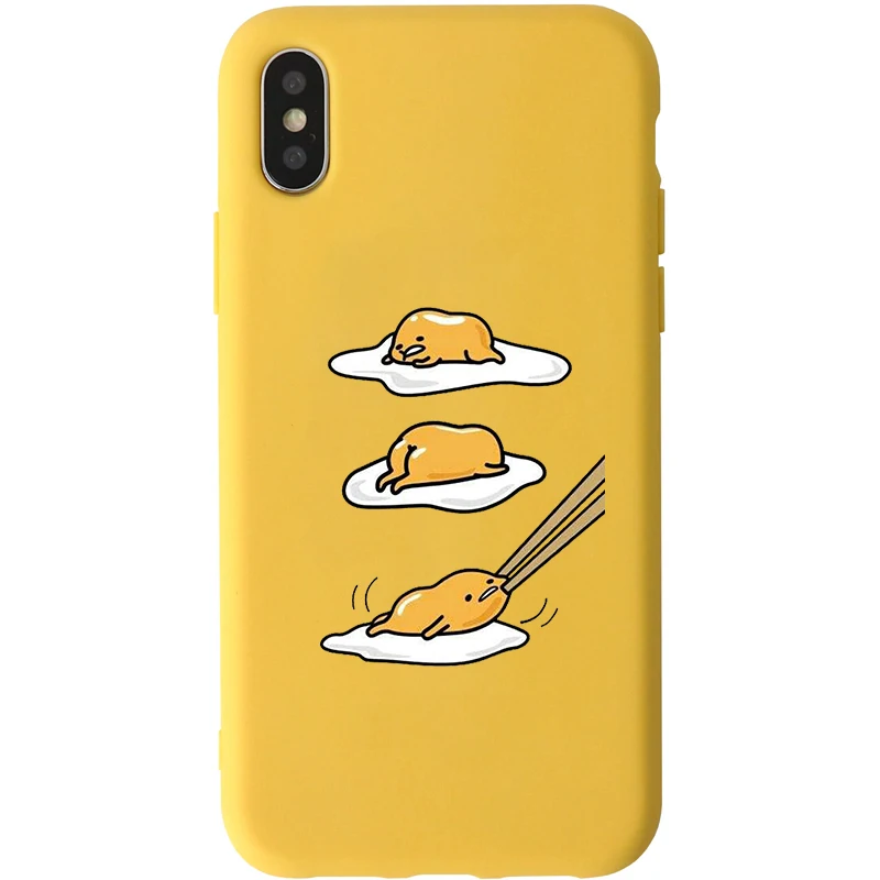 Style 2 JAMULAR Cute Gudetama Lazy Egg Phone Case For iPhone 7 11 Pro XS MAX X XR 8 6 6s Plus Novelty Yellow Soft Silicone Back Cover - Цвет: Style 2