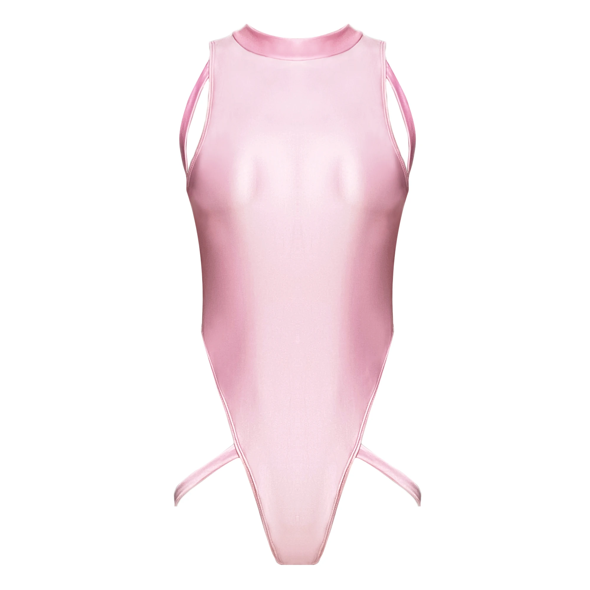 XCKNY new Oily Glossy slip swimsuit Sexy swimsuit high cut crotch swimsuit one-piece Thong women's Oil Glossy tight swimsuit