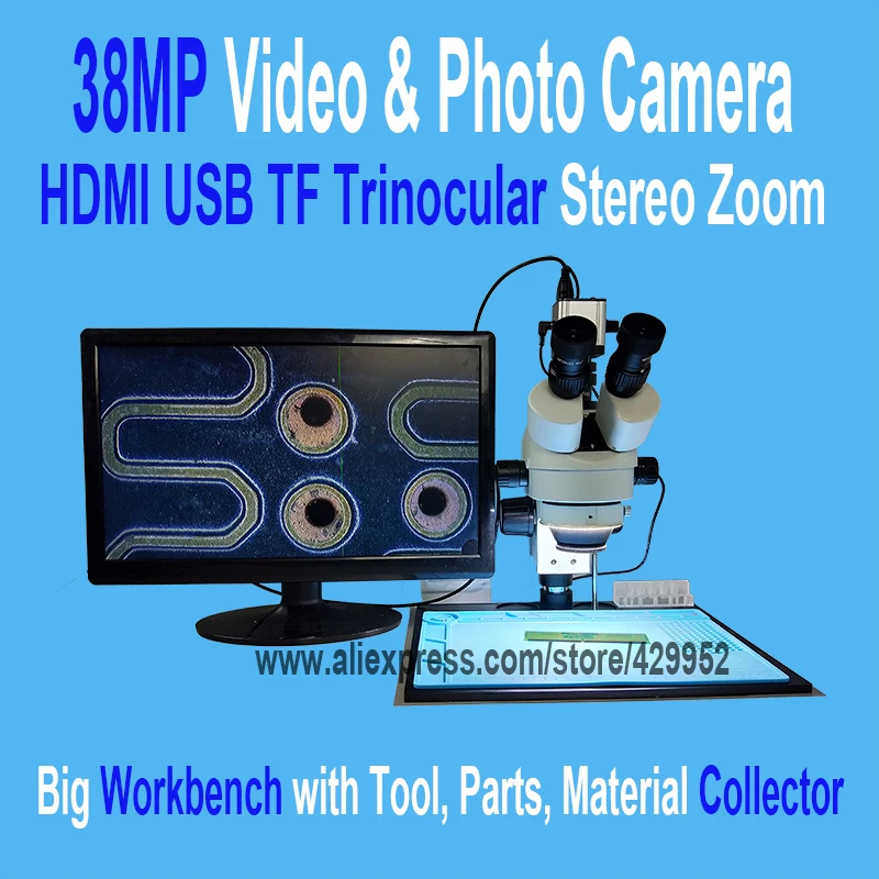 38MP 3,5-90X паяльник Тринокулярный Стерео микроскоп подставка объектив HDMI USB цифровая электронная камера для ремонта мобильного телефона инструменты