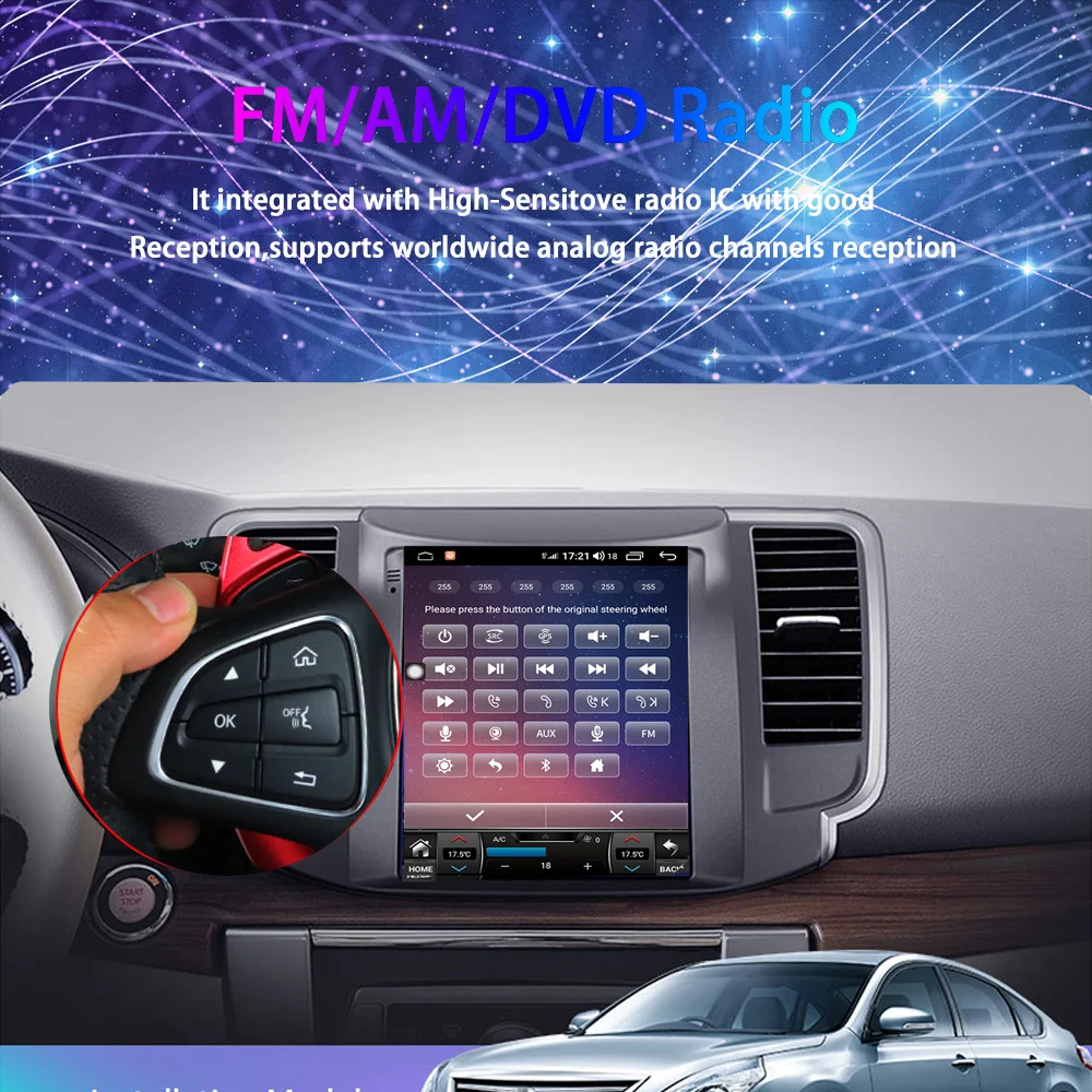 Автомобильная Мультимедийная система 6G + 128GB Android 11 5G IPS сенсорный экран для Nissan Teana