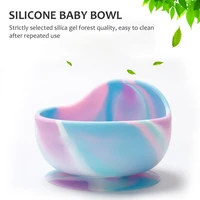 mini portable suction cup bowl baby feeding silicone anti drop tableware weaning suction bowl and kitchen set for inftant