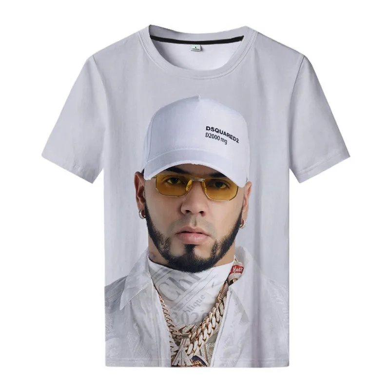 

Summer 3D printing rap star avatar men's casual t-shirt hip-hop fashion children's t-shirt European and American standard size