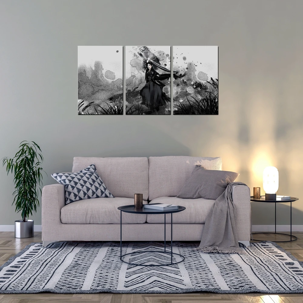 Мультяшный постер в японском стиле холст настенный художественный принт