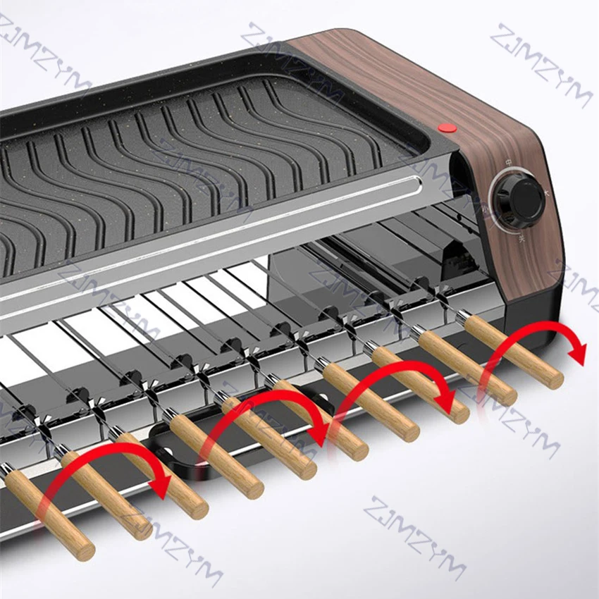 1800w electric grill electric griddle multifunctional barbecue machine electric grill rotator 2 layer non stick baking pan 220v free global shipping