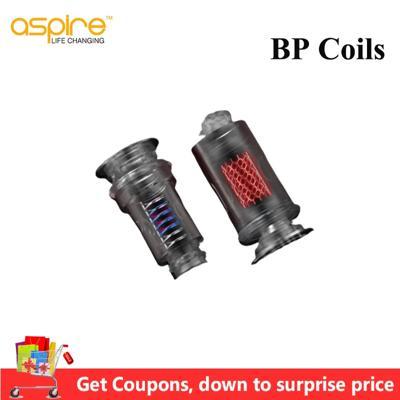 

Original 5pcs/lot Aspire BP 60 Coil 0.3ohm Mesh 0.6ohm Double-shot Coil for Aspire BP60 Pod MOD Kit E Cigarettes Vaporizer